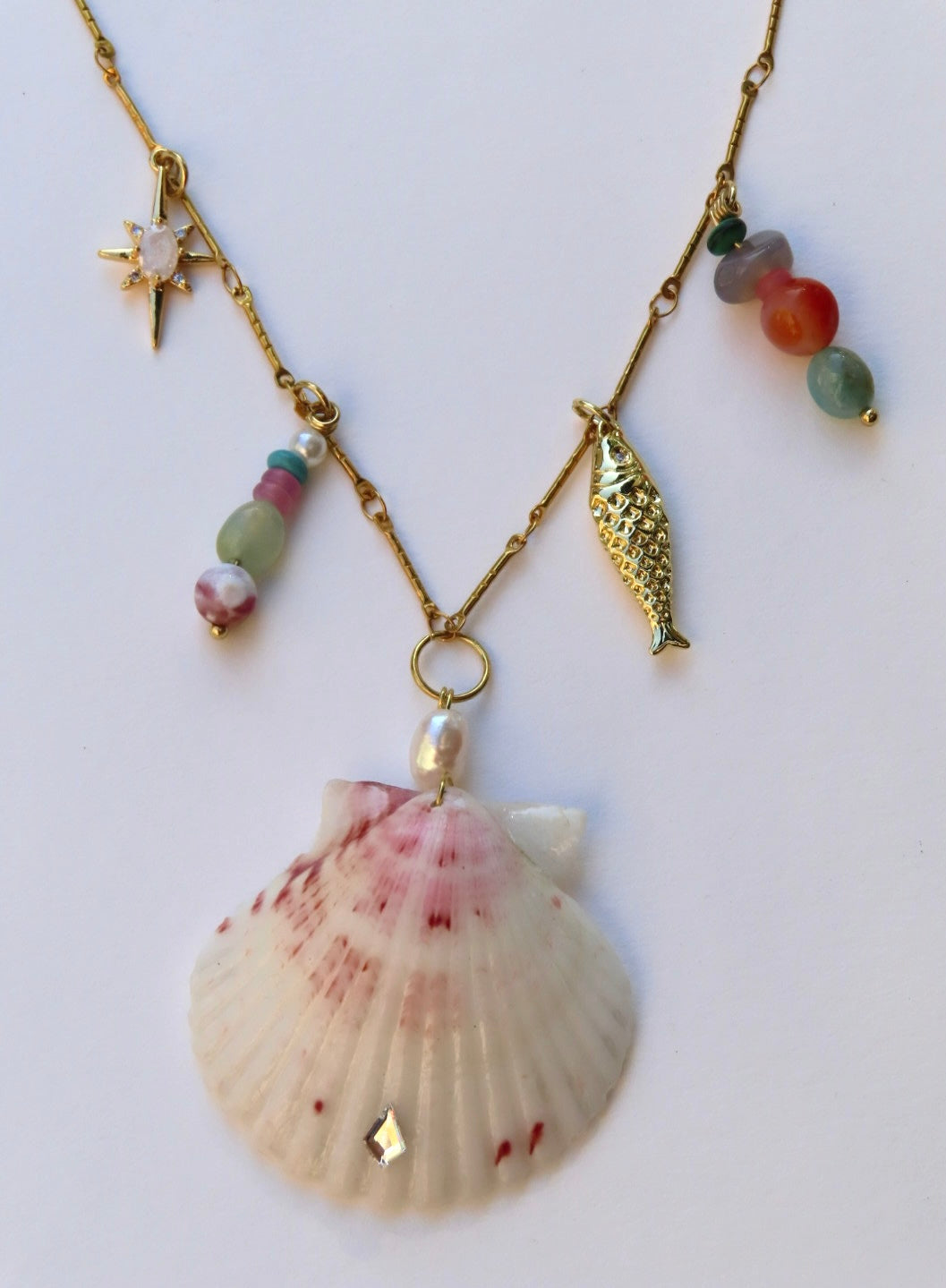 Diamond Shell Necklace