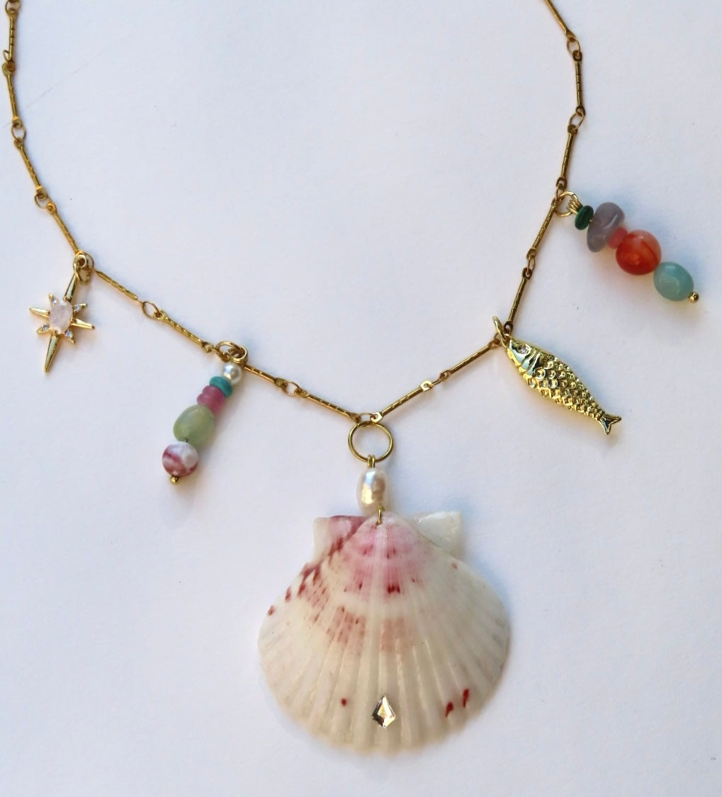 Diamond Shell Necklace