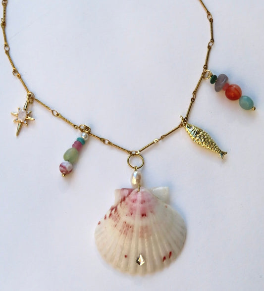 Diamond Shell Necklace