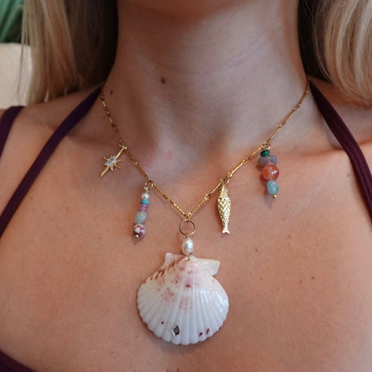Diamond Shell Necklace